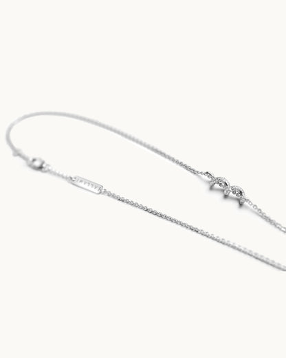 ALLAMI Mini Ezil Necklace with Diamond in white gold, clasp detail