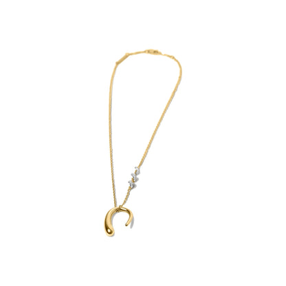 ALLAMI Mini Ezil Necklace in yellow gold on pure white background