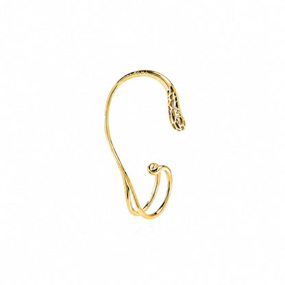 ALLAMI Saora Cuff Earring single piece in yellow gold on white background