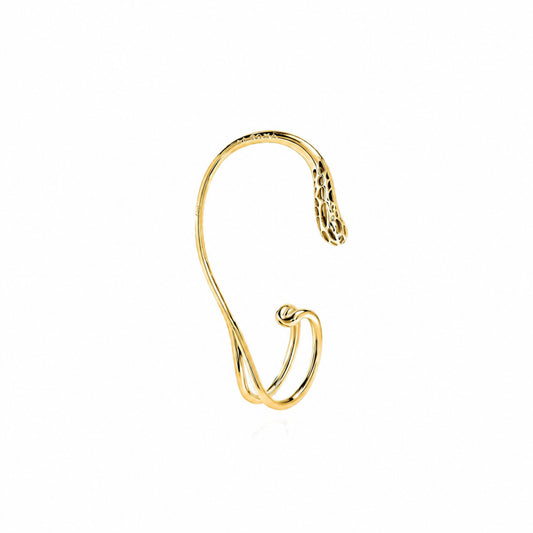 ALLAMI Saora Cuff Earring single piece in yellow gold on white background