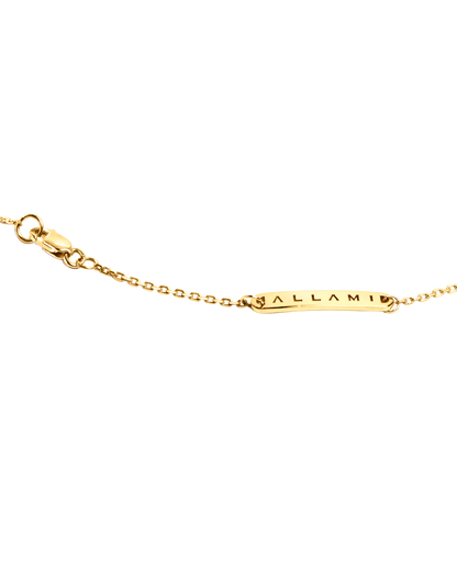 ALLAMI SAORA Necklace in 18k yellow gold, brand clasp detail