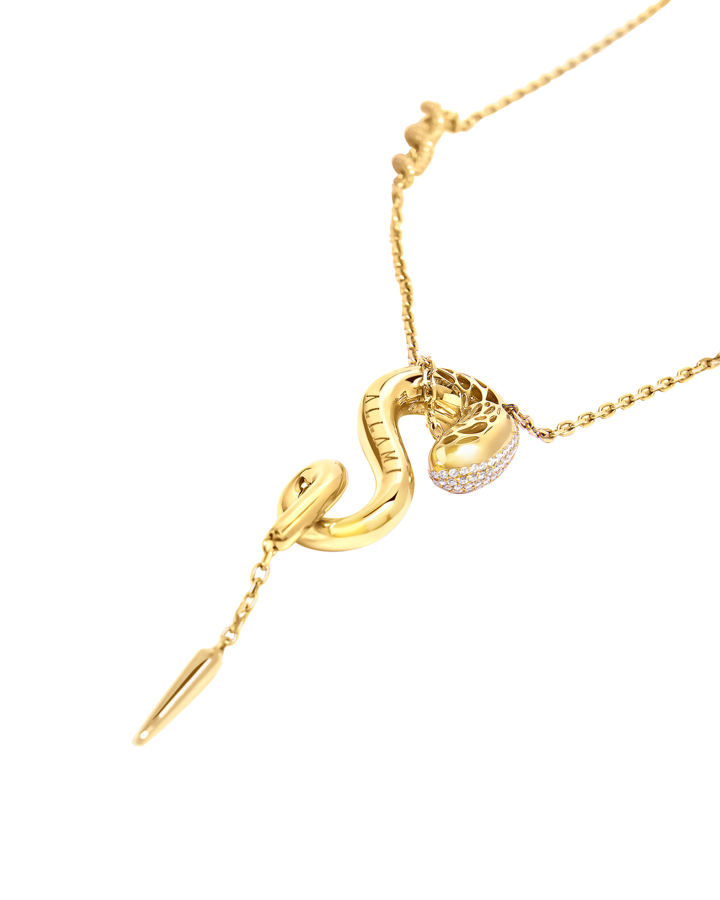 ALLAMI SAORA Necklace in 18k yellow gold, pendant detail