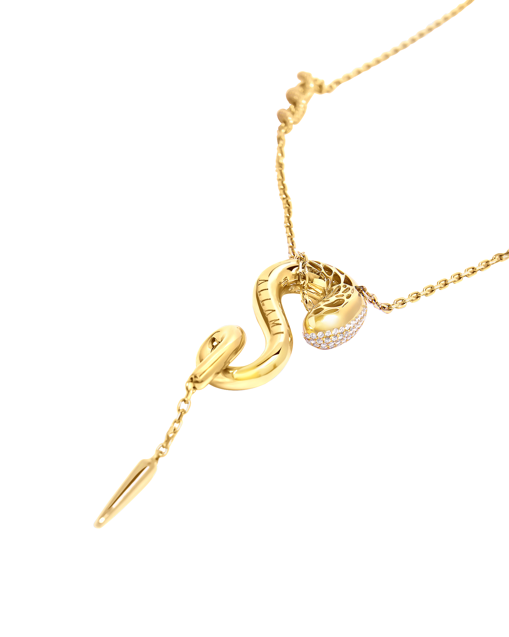 ALLAMI SAORA Necklace in 18k yellow gold, pendant detail