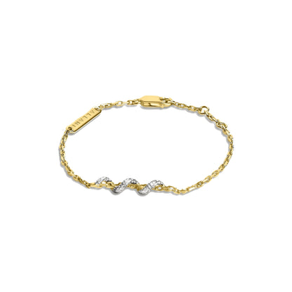 ALLAMI Spiral Bracelet by SAORA in yellow gold on pure white background