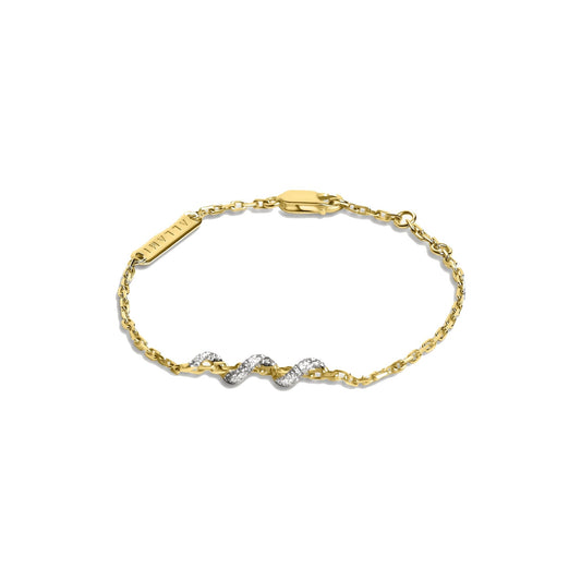 ALLAMI Spiral Bracelet by SAORA in yellow gold on pure white background
