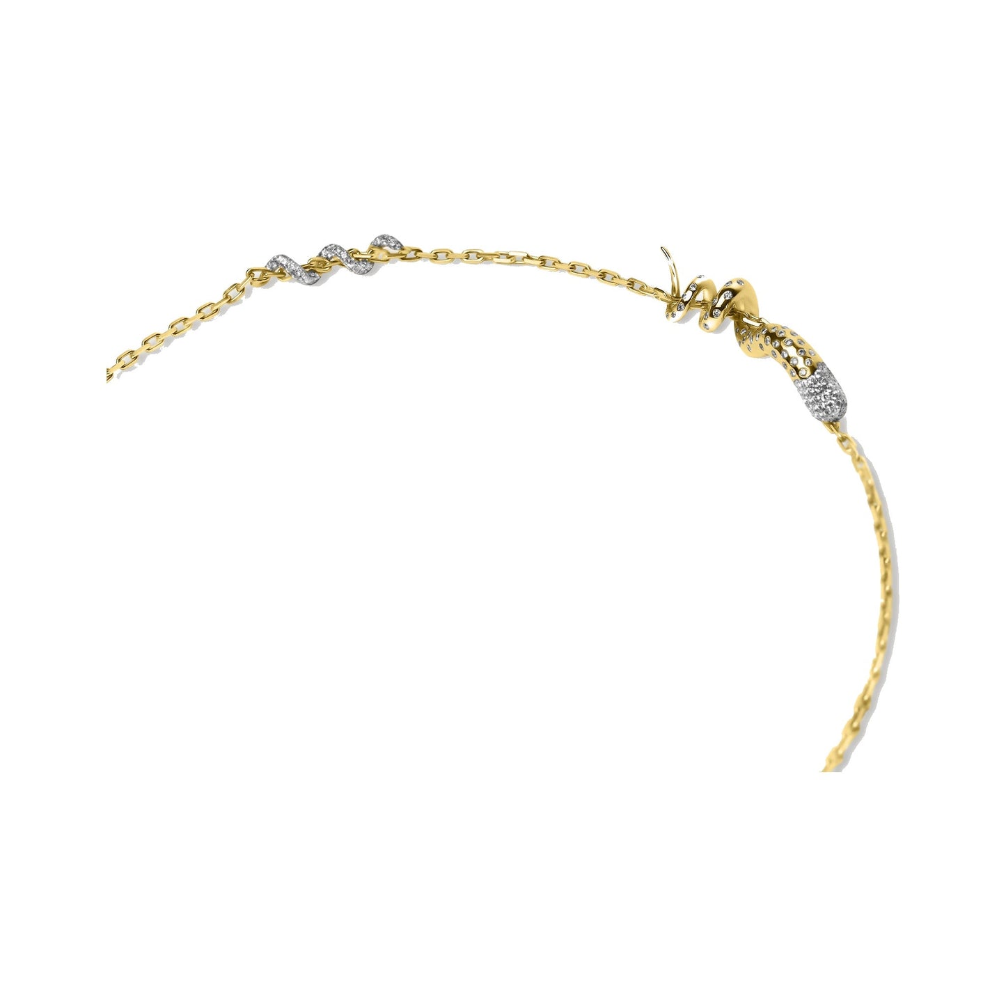 ALLAMI Spiral Choker by SAORA in yellow gold on white background