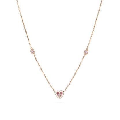 By2wenty5 Heart Choker in 18K gold on white