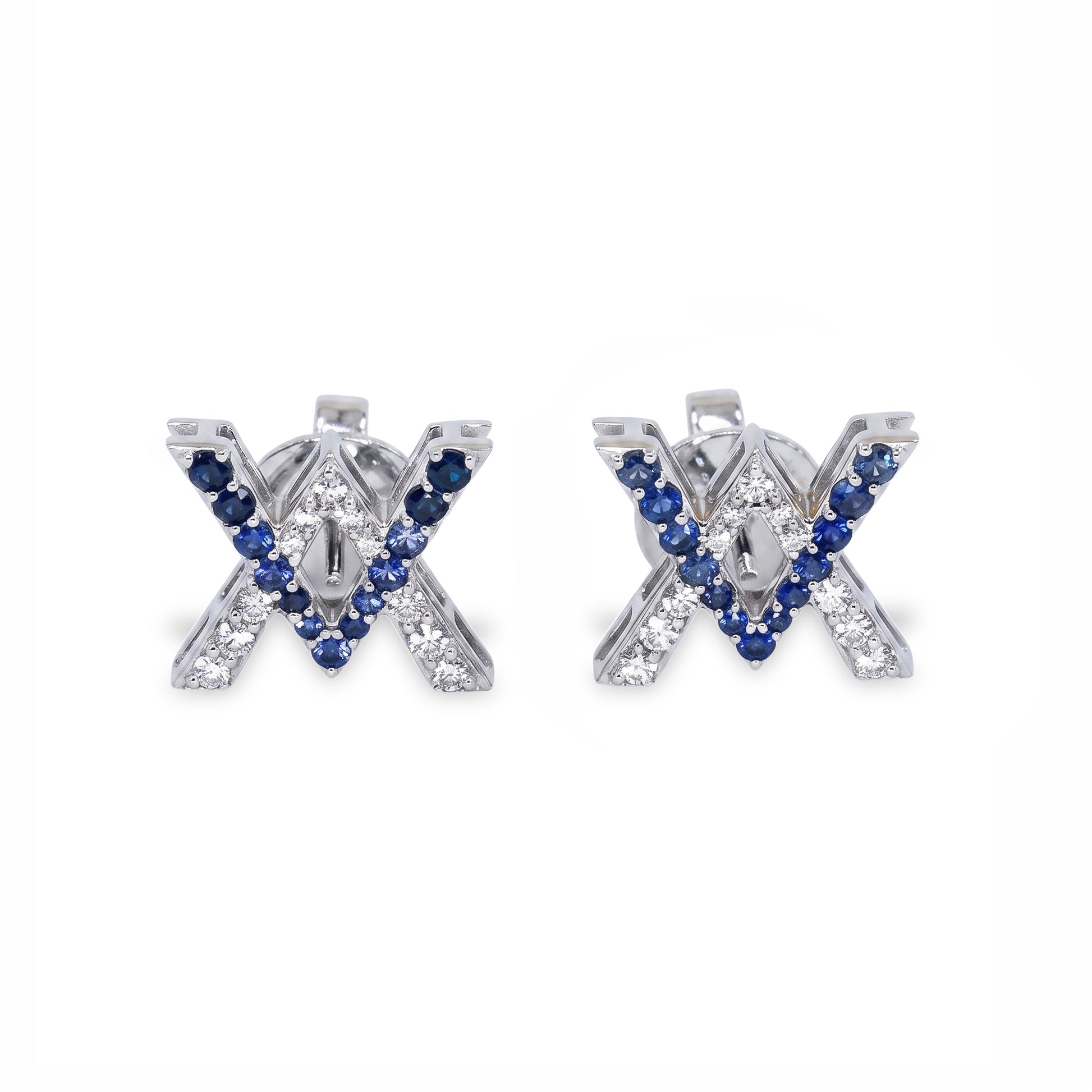 Caleums Caleums Signature 18K White Gold Earrings