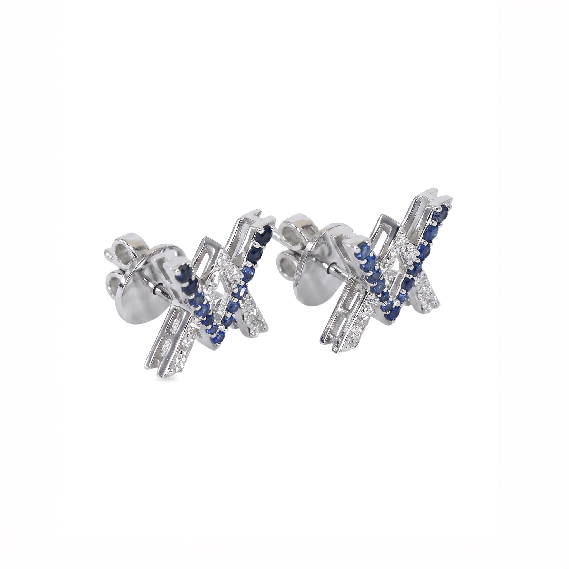 Caleums Caleums Signature 18K White Gold Earrings