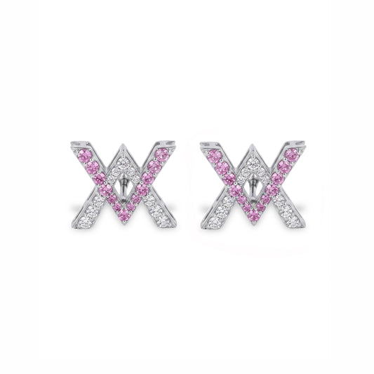 Caleums Caleums Signature 18K White Gold Earrings