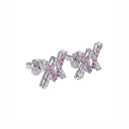 Caleums Caleums Signature 18K White Gold Earrings