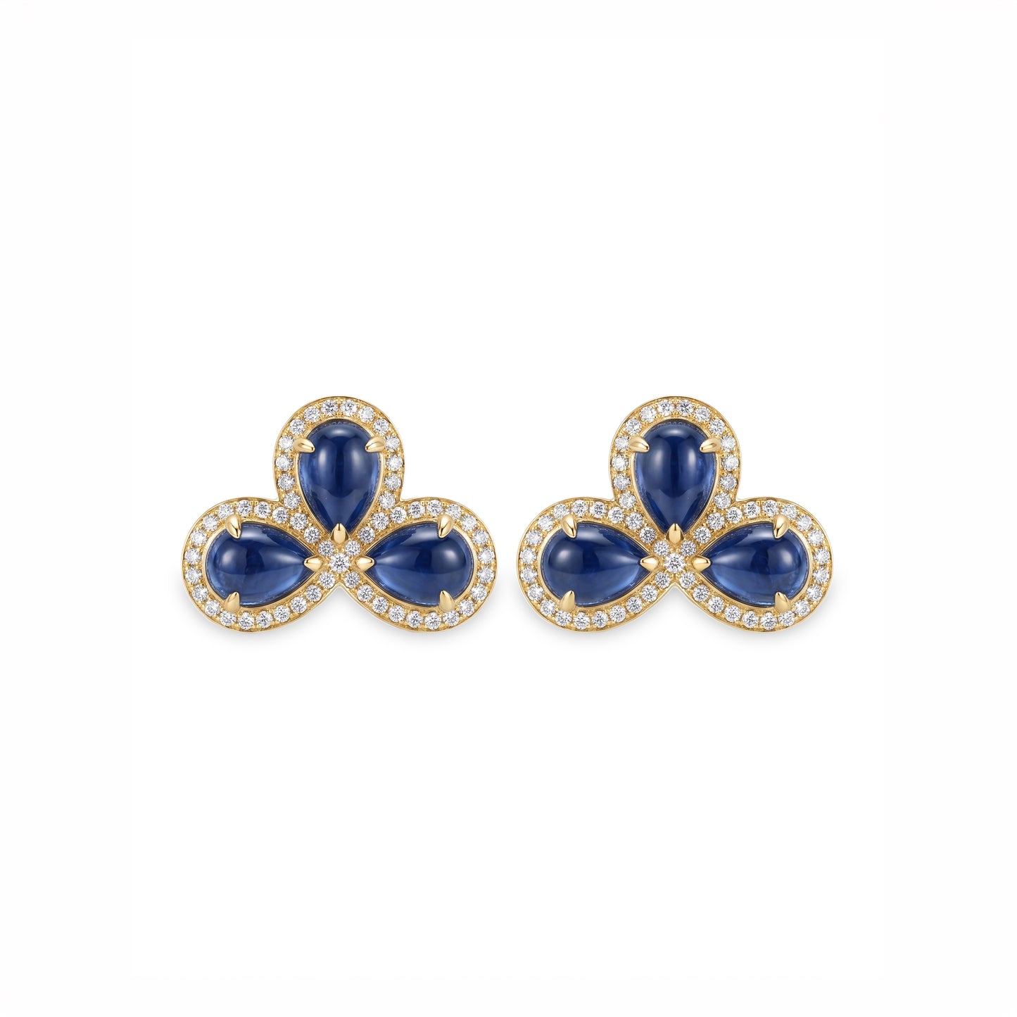 Caleums Cosmic Bloom 18K Yellow Gold Earrings