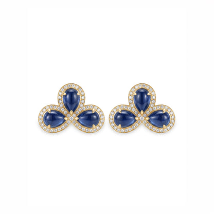 Caleums Cosmic Bloom 18K Yellow Gold Earrings