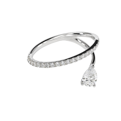 Caleums Hidden Orbit 18K White Gold Ring