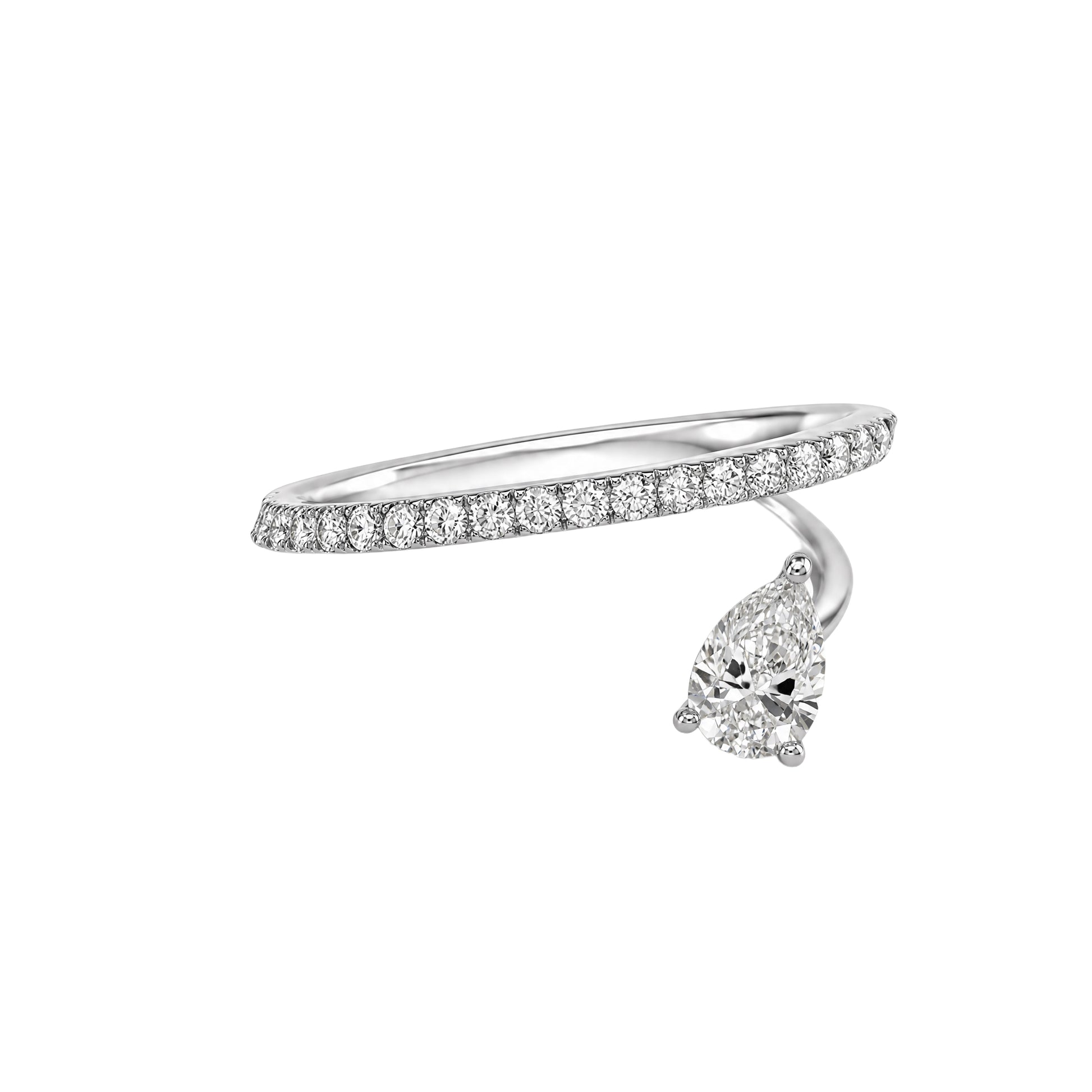 Caleums Hidden Orbit 18K White Gold Ring