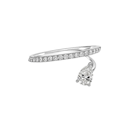 Caleums Hidden Orbit 18K White Gold Ring