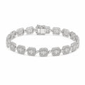 Caleums Mystic Quadrant white gold diamond bracelet on a white background