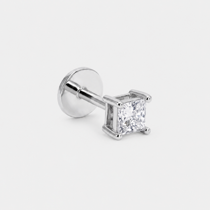 Caleums Polaris 18K White Gold Single Stud Earring