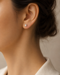 Caleums Polaris 18K White Gold Single Stud Earring