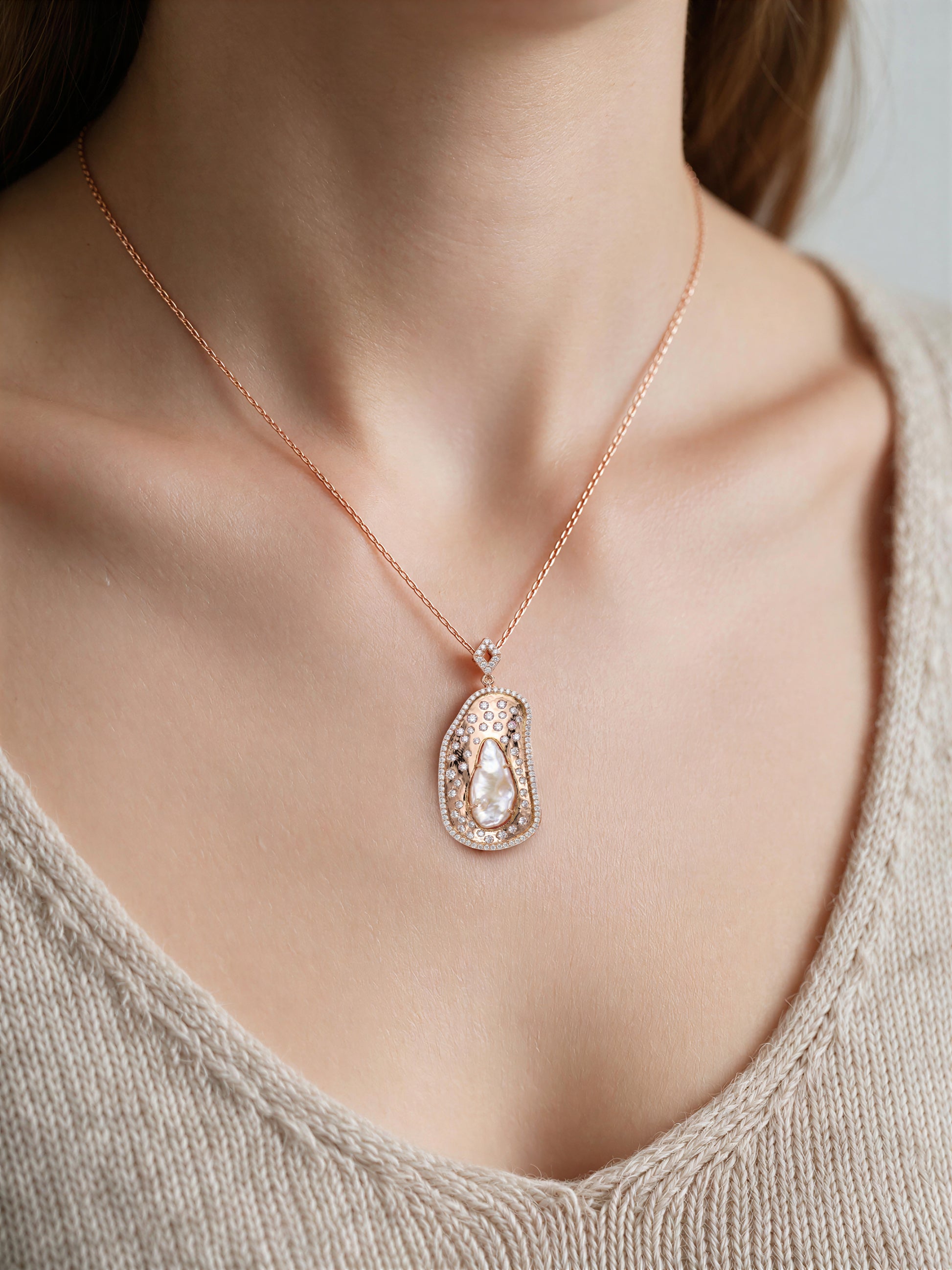 Caleums Sirr Al Bahr 18K Rose Gold Necklace