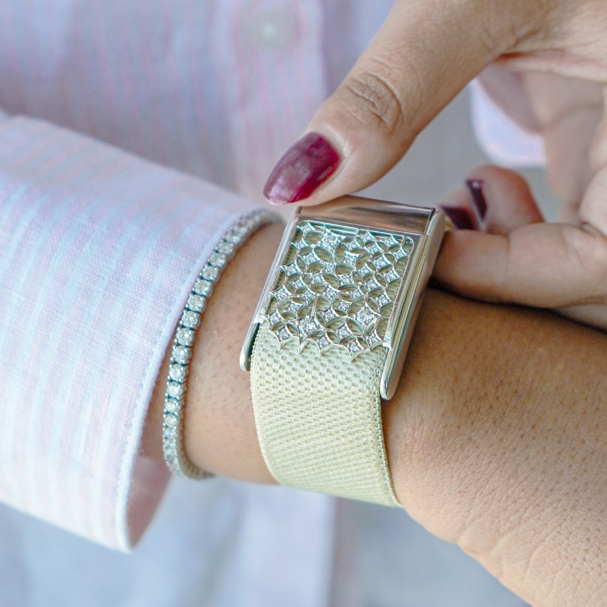 Caleums Starweave — Diamond Whoop Cover 18K White Gold Whoop Cover