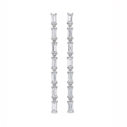 Caleums Stellar Cascade 18K White Gold Earrings