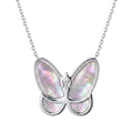Caleums The Aurelia Butterfly 18K White Gold Necklace