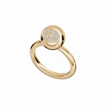 Circle To Yourself Ring, 18K Yellow Gold, Diamonds