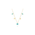 Classiyah Azure Dream Necklace in 18K gold with turquoise beads