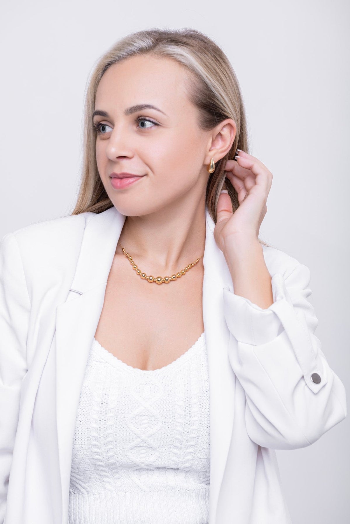 Classiyah Boho Necklace in 18K gold, lifestyle view