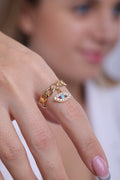 Classiyah Diamond Eye Ring detail view