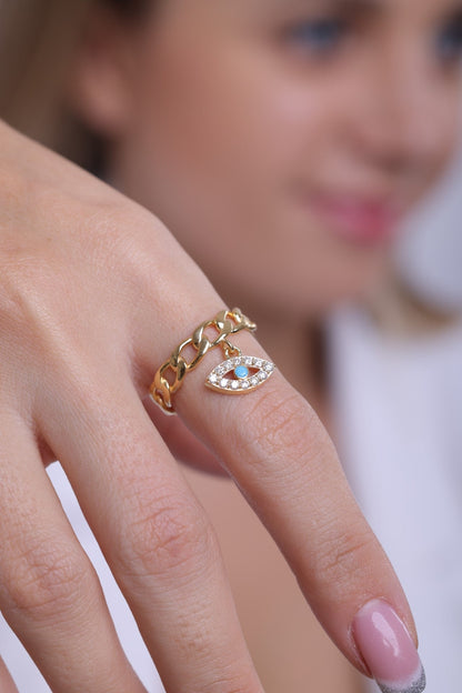 Classiyah Diamond Eye Ring detail view