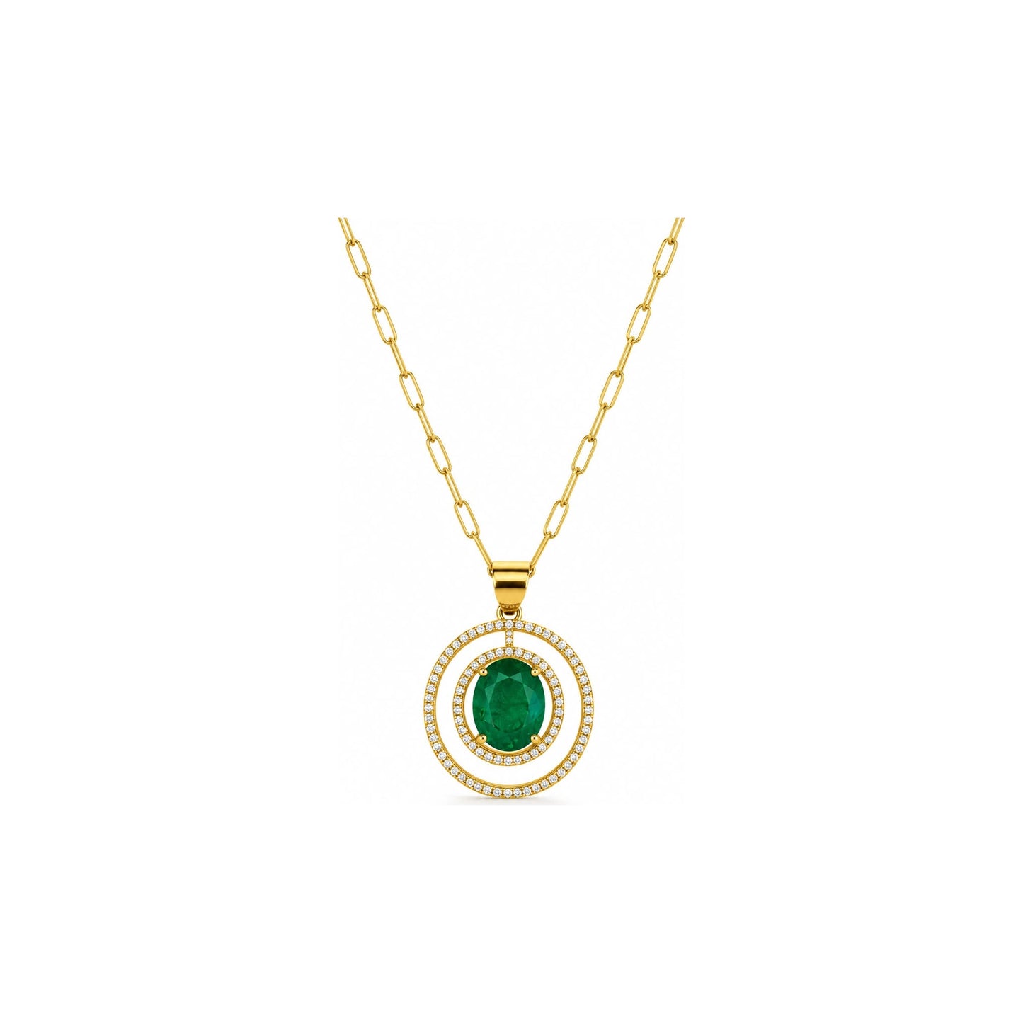 Classiyah Emerald Orbit Pendant