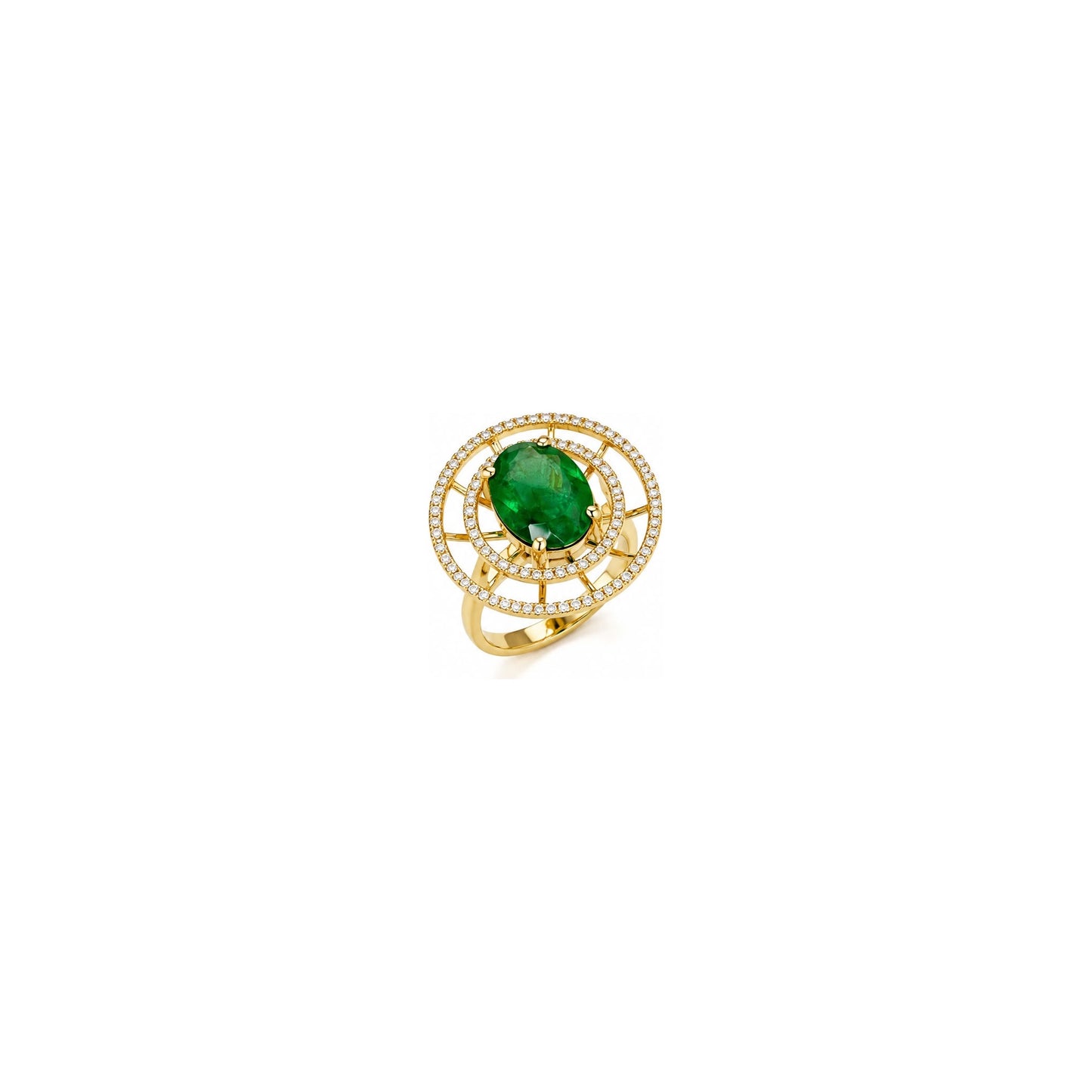 Classiyah Emerald Orbit Ring