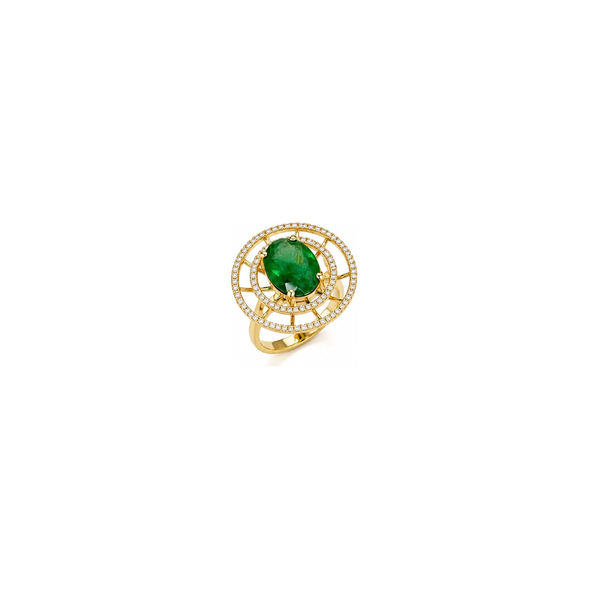 Classiyah Emerald Orbit Ring