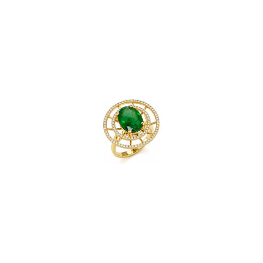 Classiyah Emerald Orbit Ring