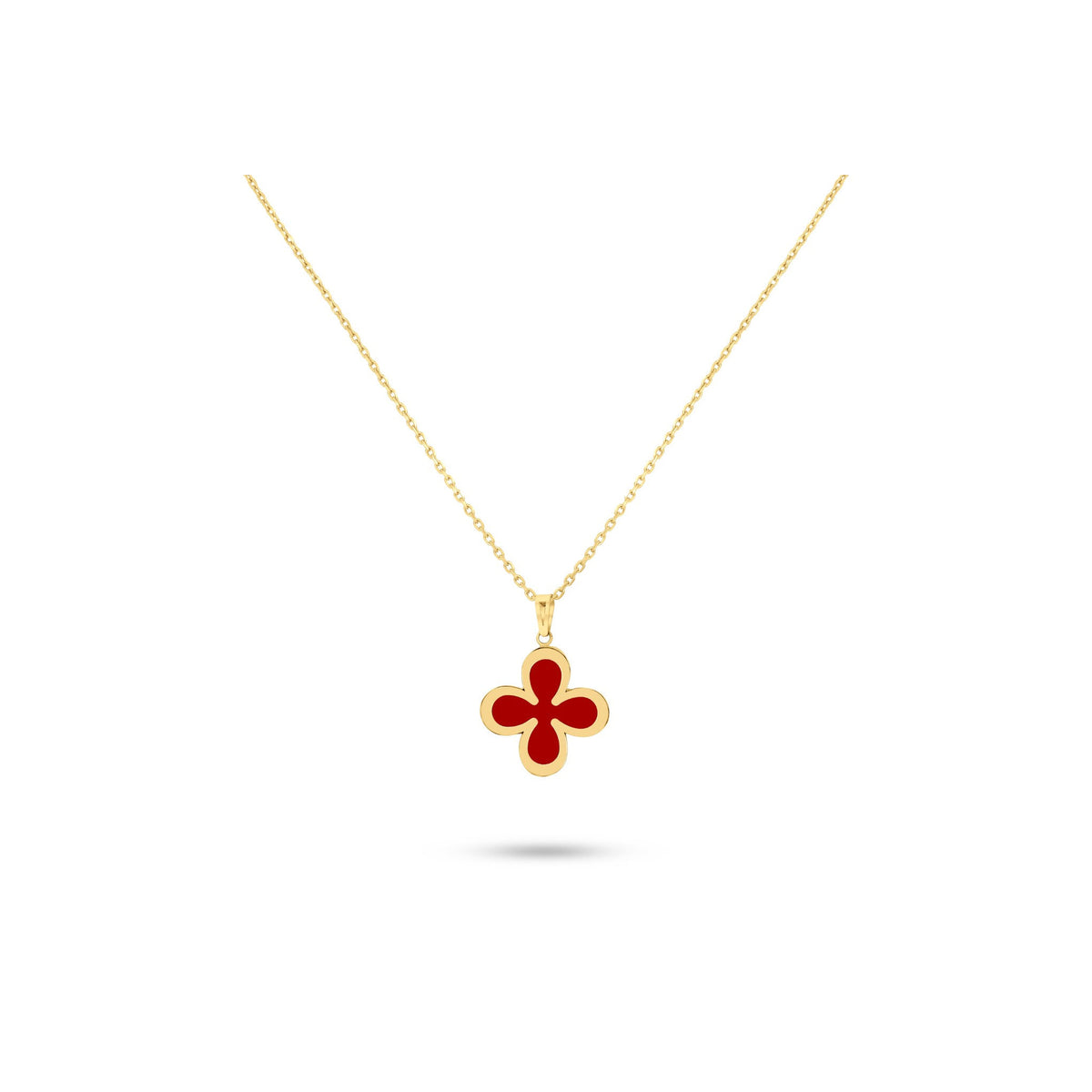Classiyah Lucky Charm Clover Necklace in 18K gold