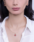 Classiyah Lucky Charm Clover Necklace in 18K gold, lifestyle view