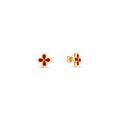 Classiyah Lucky Clover Charm Earrings in 18K gold