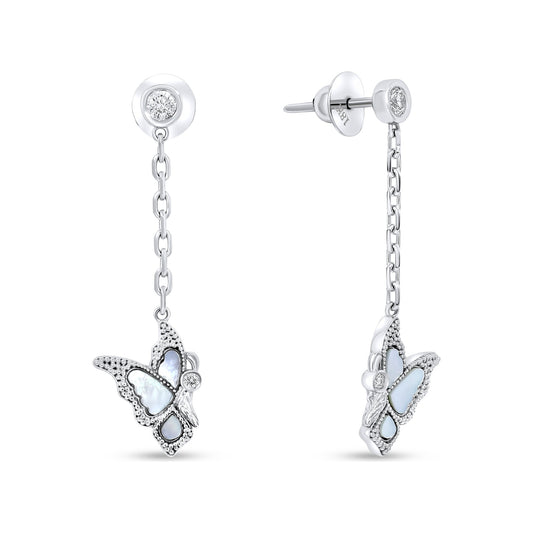 Classiyah Lumina Flutter Earrings in 18K yellow gold with diamonds