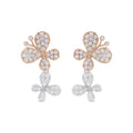 Classiyah Mystical Winged Earrings in 18K Mixed Gold