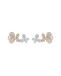 Classiyah Mystical Winged Earrings in 18K Mixed Gold, alternate product view
