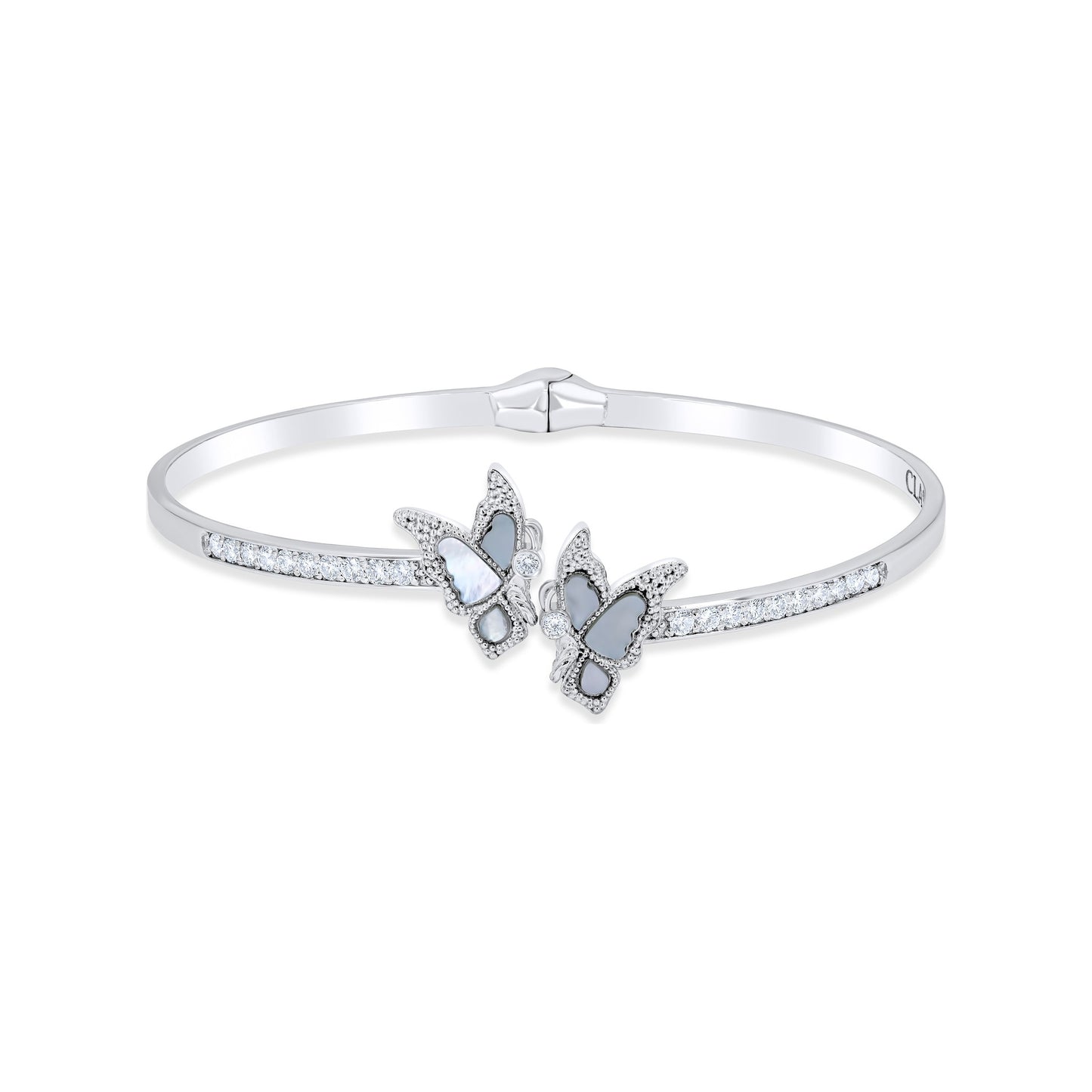 Classiyah Radiant Wings Bangle in 18K white gold with diamonds
