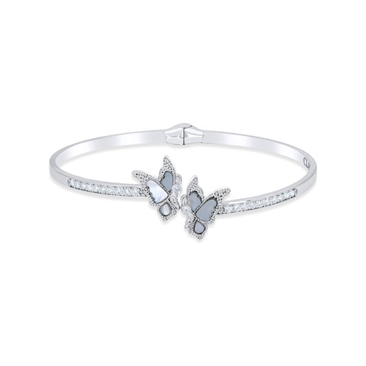 Classiyah Radiant Wings Bangle in 18K yellow gold with diamonds