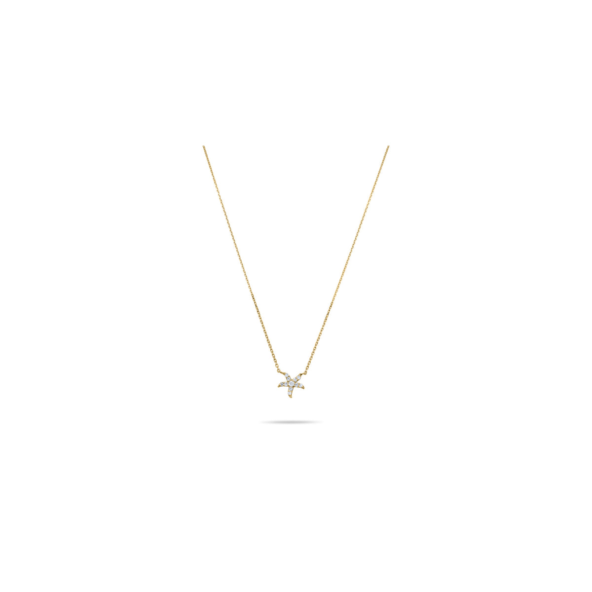 Classiyah Rising Starfish Pendant in 18K gold