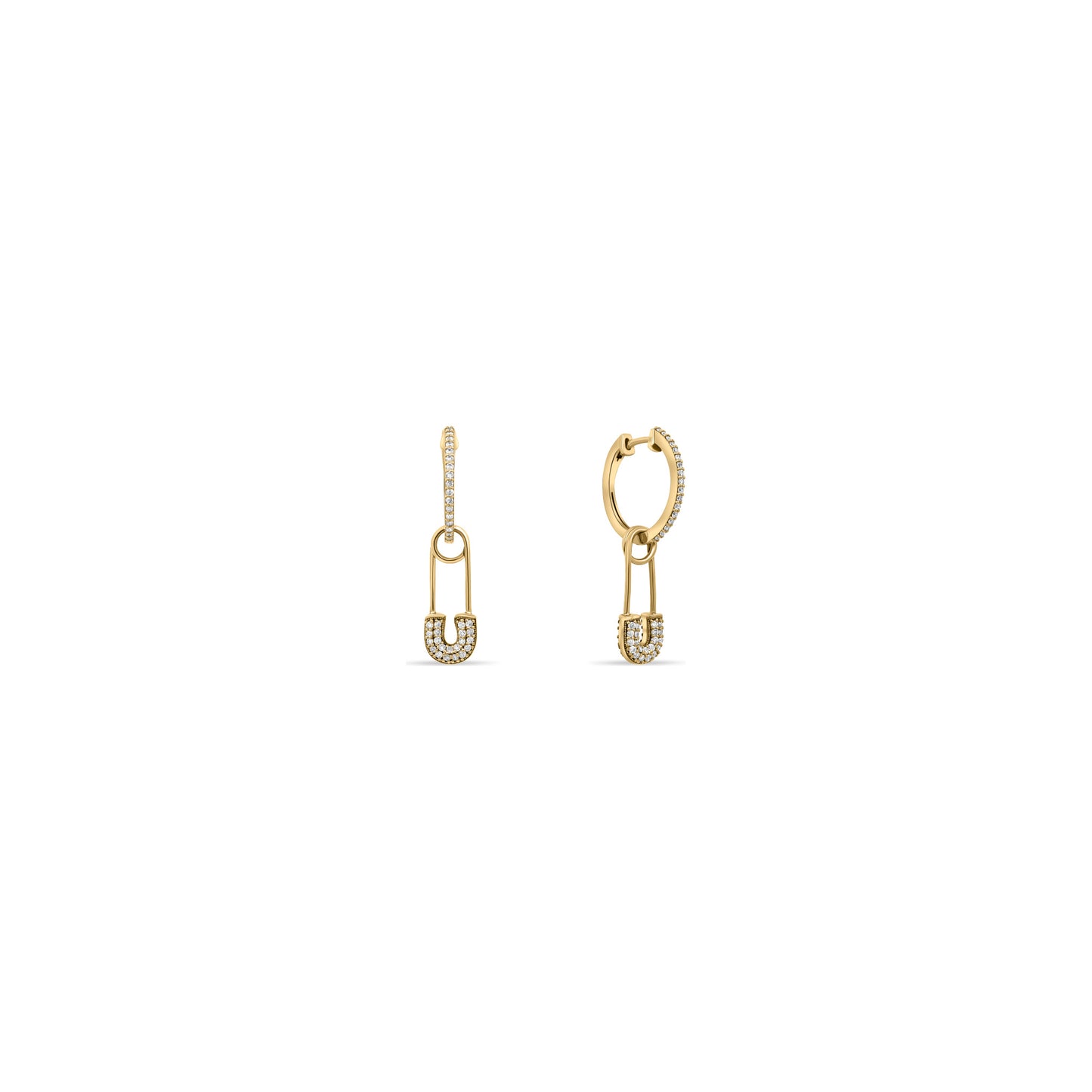 Classiyah Sparkle Secure Earrings in 18K gold with diamonds