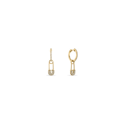 Classiyah Sparkle Secure Earrings in 18K gold with diamonds