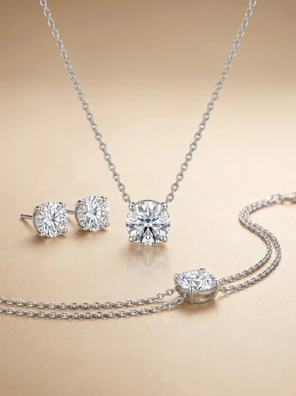 Dennis Luxe One Carat necklace, bracelet and earrings set