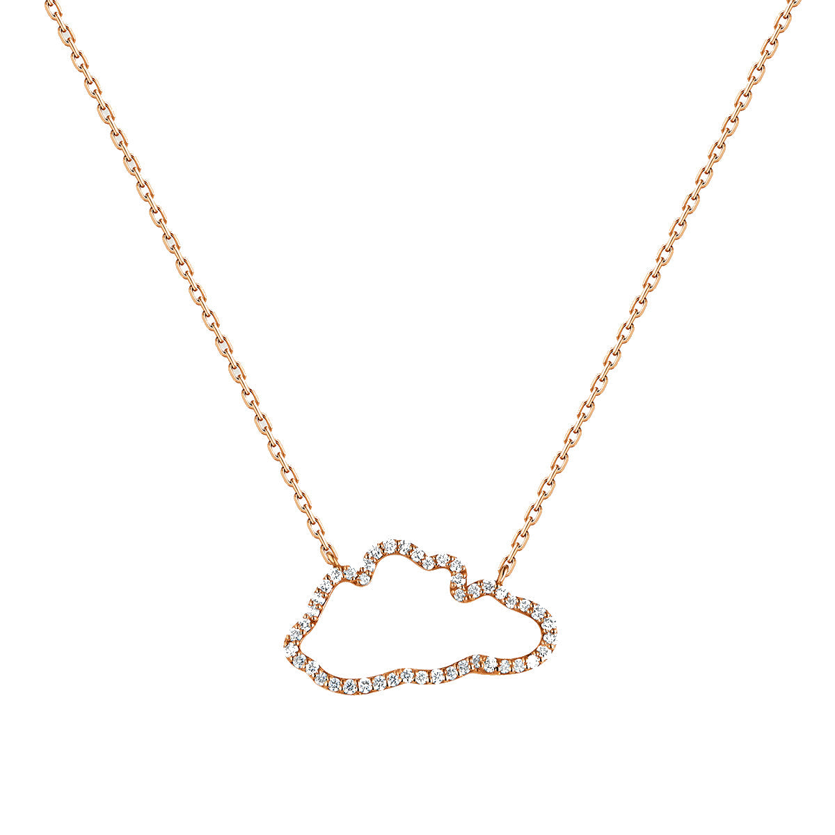 D’NOUR Cloud Love Diamond Line Pendant on pure white background