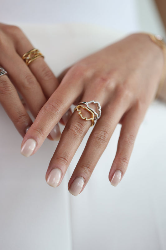 D’NOUR Cloud Love Diamond Line Ring lifestyle image